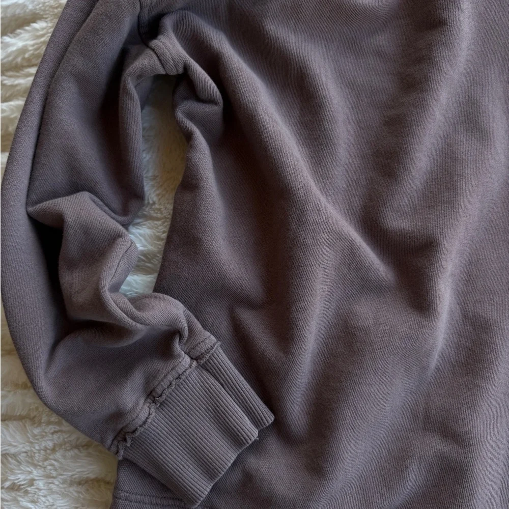 Aerie Brown Hooded Oversized Sweatshirt Sz Large - Picture 6 of 8